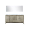 Lafarre 72W x 20D Rustic Acacia Double Bath Vanity, Cultured Marble Top and 70Mirror