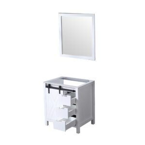 Marsyas 30W x 22D White Bath Vanity and 28Mirror