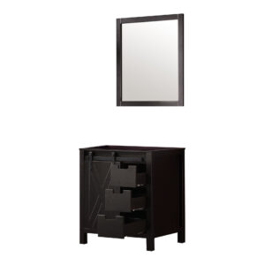 Marsyas 30W x 22D Brown Bath Vanity and 28Mirror