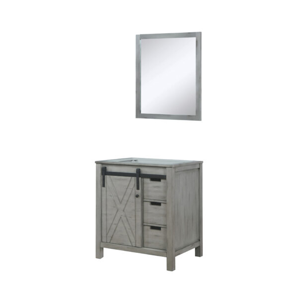 Marsyas 30W x 22D Ash Grey Bath Vanity and 28Mirror