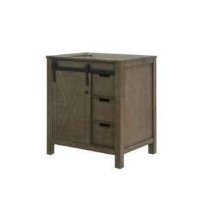 Marsyas 30W x 22D Rustic Brown Bath Vanity