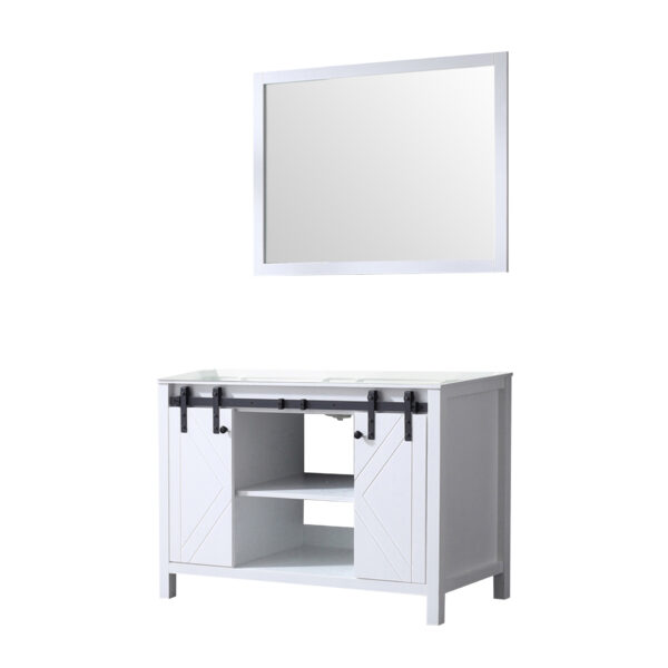 Marsyas 48W x 22D White Bath Vanity and 44Mirror