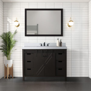 Marsyas 48W x 22D Brown Bath Vanity and 44Mirror