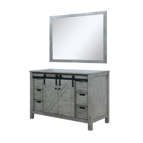 Marsyas 48W x 22D Ash Grey Bath Vanity and 44Mirror