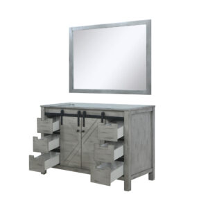 Marsyas 48W x 22D Ash Grey Bath Vanity and 44Mirror