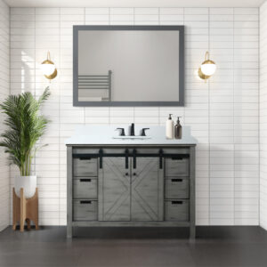 Marsyas 48W x 22D Ash Grey Bath Vanity and 44Mirror