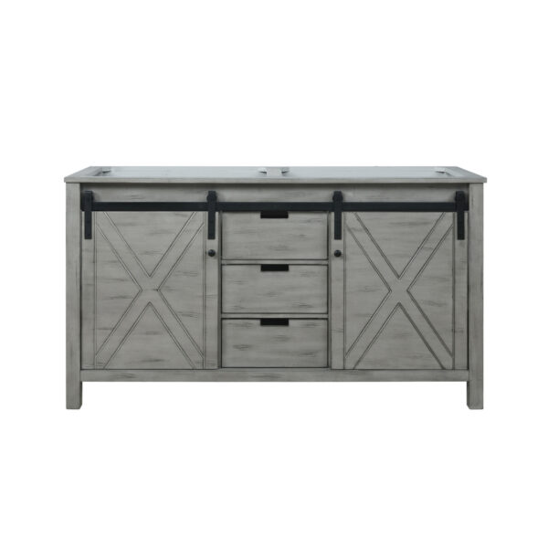 Marsyas 60W x 22D Ash Grey Double Bath Vanity