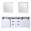 Marsyas 80W x 22D White Double Bath Vanity and 30Mirrors