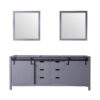 Marsyas 80W x 22D Dark Grey Double Bath Vanity and 30Mirrors