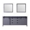 Marsyas 84W x 22D Dark Grey Double Bath Vanity and 34Mirrors