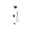 Salamonio 1-Spray Tub and Shower Faucet Combo with Round Showerhead and Handheld Shower Wand in Matte Black