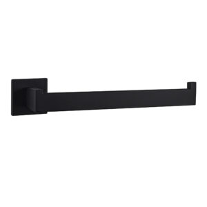 Bagno Nera Stainless Steel 30 in. Towel Bar in Matte Black