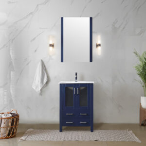 Volez 24W x 18.25D Navy Blue Bath Vanity