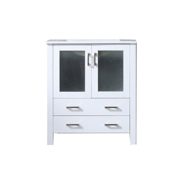 Volez 30W x 18.25D White Bath Vanity and White Ceramic Top