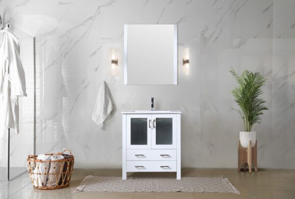 Volez 30W x 18.25D White Bath Vanity