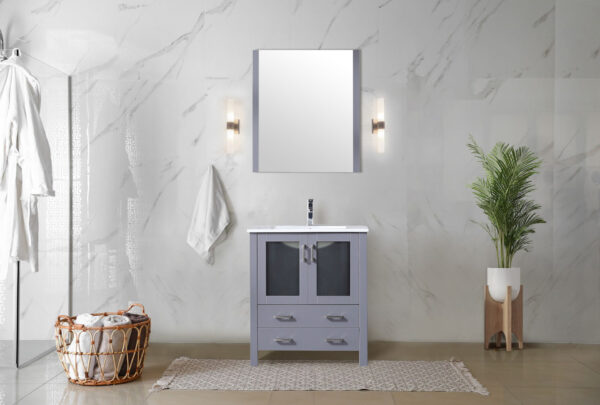 Volez 30W x 18.25D Dark Grey Bath Vanity