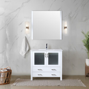 Volez 36W x 18.25D White Bath Vanity