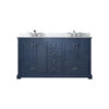 Dukes 60 in. W x 22 in. D Navy Blue Double Bath Vanity, Cultured Marble Top, and Faucet Set