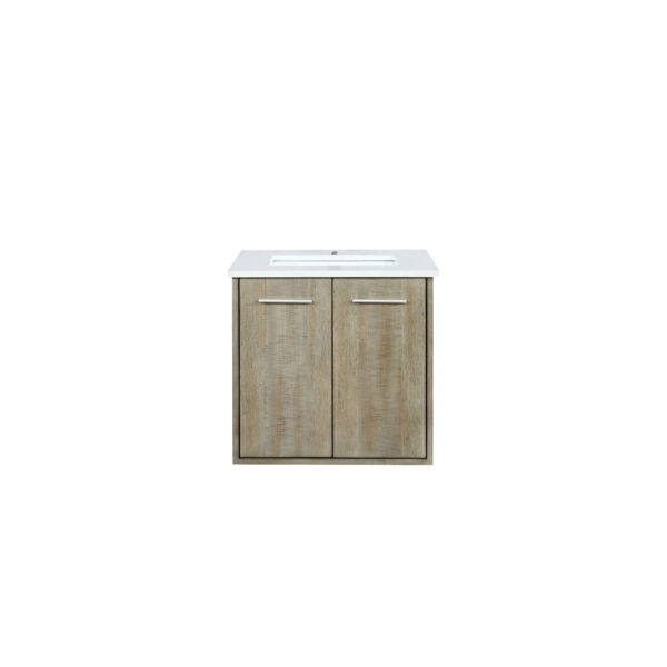 Fairbanks 24W x 20D Rustic Acacia Bath Vanity and Cultured Marble Top