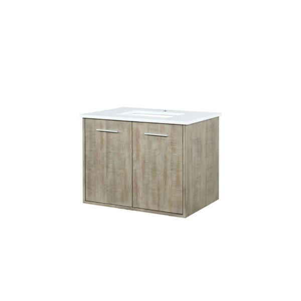 Fairbanks 30W x 20D Rustic Acacia Bath Vanity and Cultured Marble Top