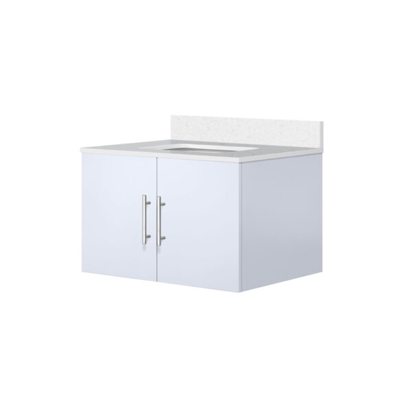 Geneva 30 in. W x 22 in. D Glossy White Bath Vanity and Cultured Marble Top