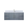 Geneva 48 in. W x 22 in. D Dark Grey Bath Vanity, Carrara Marble Top, and Faucet Set