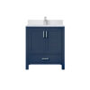 Jacques 30 in. W x 22 in. D Navy Blue Bath Vanity, Cultured Marble Top, and Faucet Set