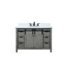 Marsyas 48W x 22D Ash Grey Bath Vanity, Cultured Marble Countertop and Faucet Set