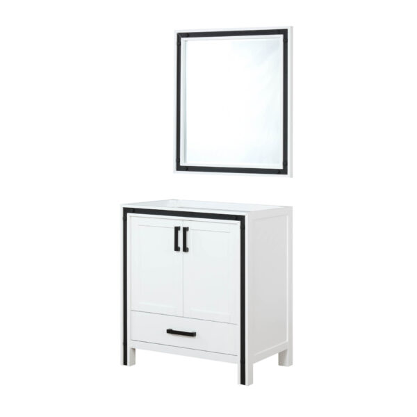 Ziva 30W x 22D White Bath Vanity and 28Mirror