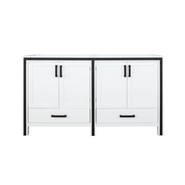 Ziva 60W x 22D White Double Bath Vanity