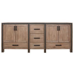 Ziva 80W x 22D Rustic Barnwood Double Bath Vanity