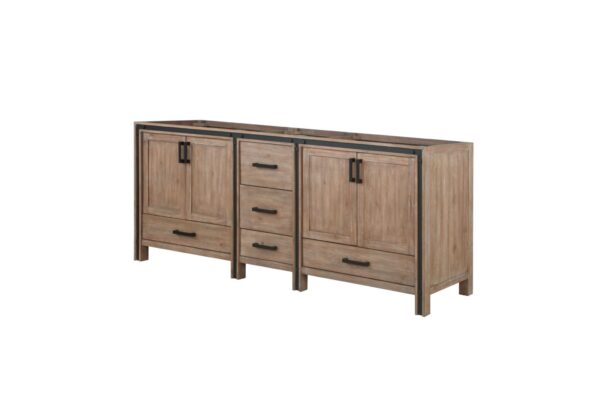 Ziva 84W x 22D Rustic Barnwood Double Bath Vanity