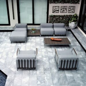 OUTSY Sunrise Collection, 8-piece Outdoor Set, Extra Deep Seating