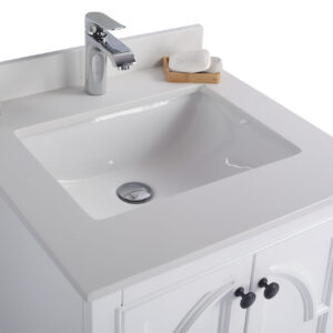 Laviva Odyssey 24" White Bathroom Vanity with White Quartz Countertop