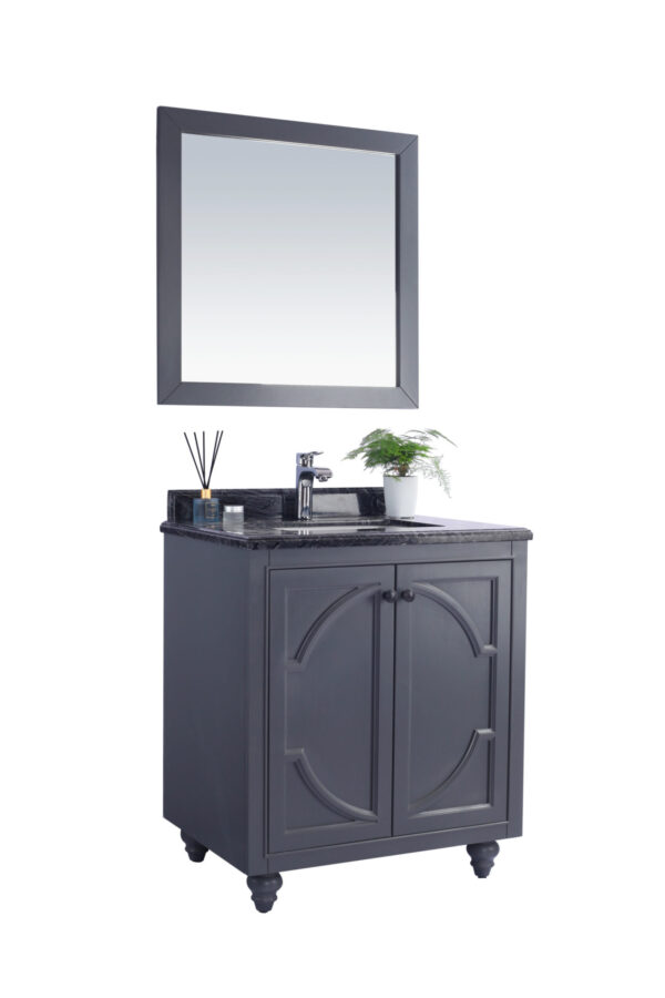 Laviva Odyssey 30" Maple Grey Bathroom Vanity with Black Wood Marble Countertop