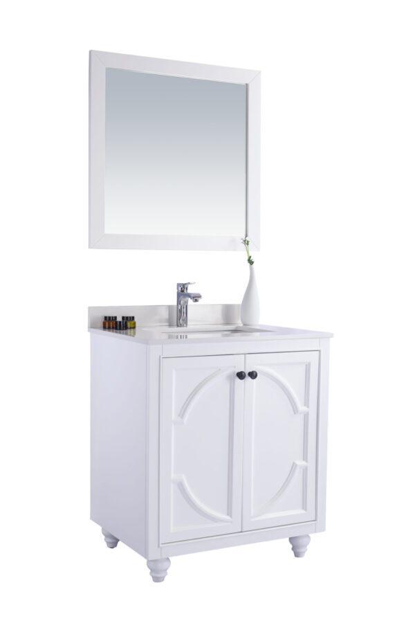 Laviva Odyssey 30" White Bathroom Vanity with White Quartz Countertop