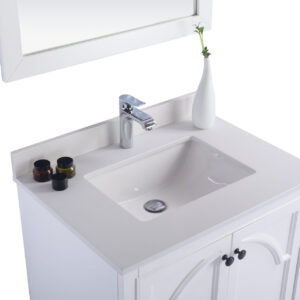 Laviva Odyssey 30" White Bathroom Vanity with White Quartz Countertop