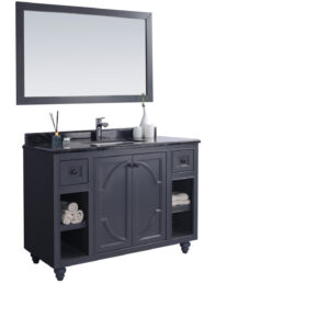 Laviva Odyssey 48" Maple Grey Bathroom Vanity with Black Wood Marble Countertop