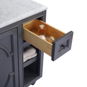 Laviva Odyssey 48" Maple Grey Bathroom Vanity with Black Wood Marble Countertop