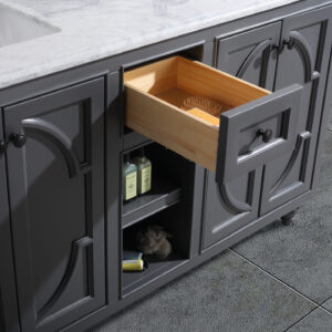 Laviva Odyssey 60" Maple Grey Double Sink Bathroom Vanity Cabinet