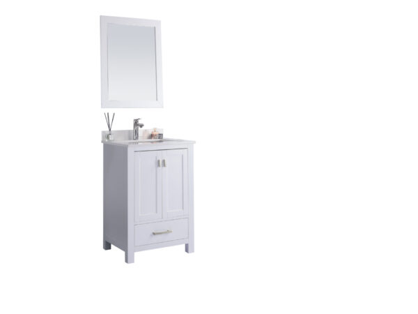 Laviva Wilson 24" White Bathroom Vanity with White Quartz Countertop