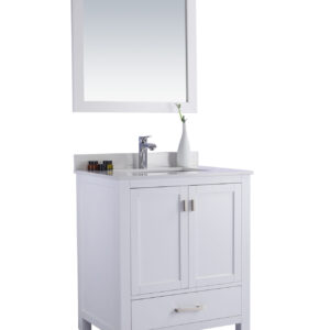 Laviva Wilson 30" White Bathroom Vanity with White Quartz Countertop