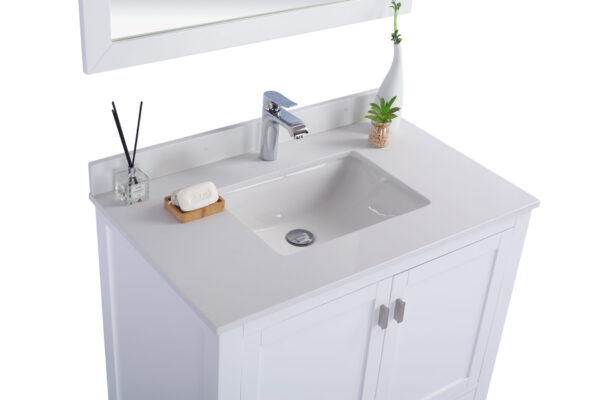 Laviva Wilson 36" White Bathroom Vanity with White Quartz Countertop