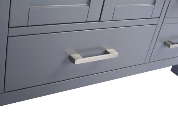 Laviva Wilson 48" Grey Bathroom Vanity with Matte White VIVA Stone Solid Surface Countertop