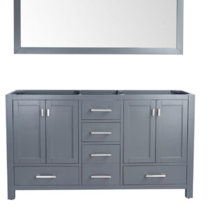 Laviva Wilson 60" Grey Double Sink Bathroom Vanity Cabinet