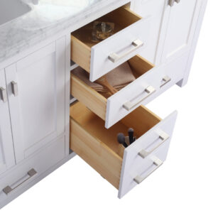 Laviva Wilson 60" White Double Sink Bathroom Vanity Cabinet