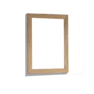 Laviva Sterling 24" Framed Rectangular California White Oak Mirror