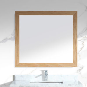 Laviva Sterling 36" Framed Rectangular California White Oak Mirror