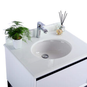 Laviva Alto 30" White Bathroom Vanity with Pure White Phoenix Stone Countertop