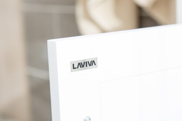 Laviva Wimbledon 24" White Bathroom Vanity with Matte White VIVA Stone Solid Surface Countertop